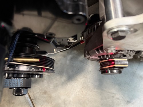Serpentine belt pulley laser - serpentine,